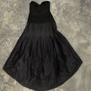 $295 Silk Hi-lo black dress a pea in the pod Sm